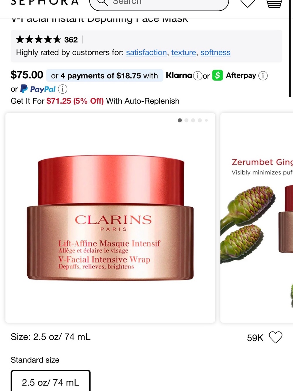 Clarins V-Facial Intensive Wrap - Metallic Rose and Copper Jar